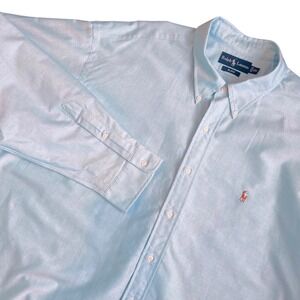 Ralph Lauren Vintage Blake Long Sleeve Button Down Casual Shirt Green NWOT XXL